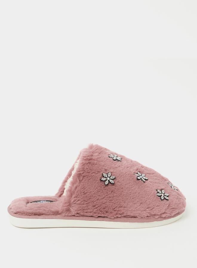 Closet Embellished Detail Padded Bedroom Slippers - Image 1