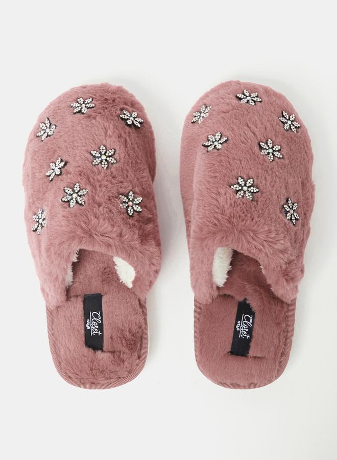 Closet Embellished Detail Padded Bedroom Slippers - Image 3