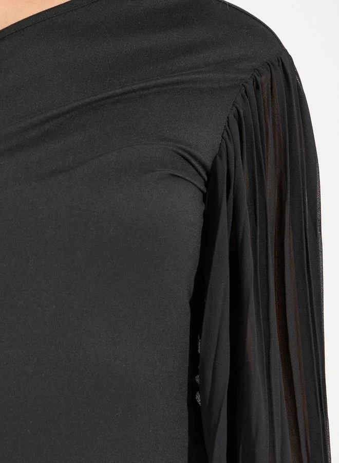Styli One-Shoulder Midi Dress