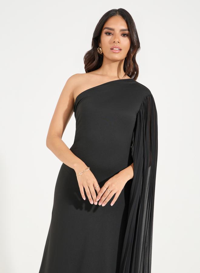 Styli One-Shoulder Midi Dress  - Image 5