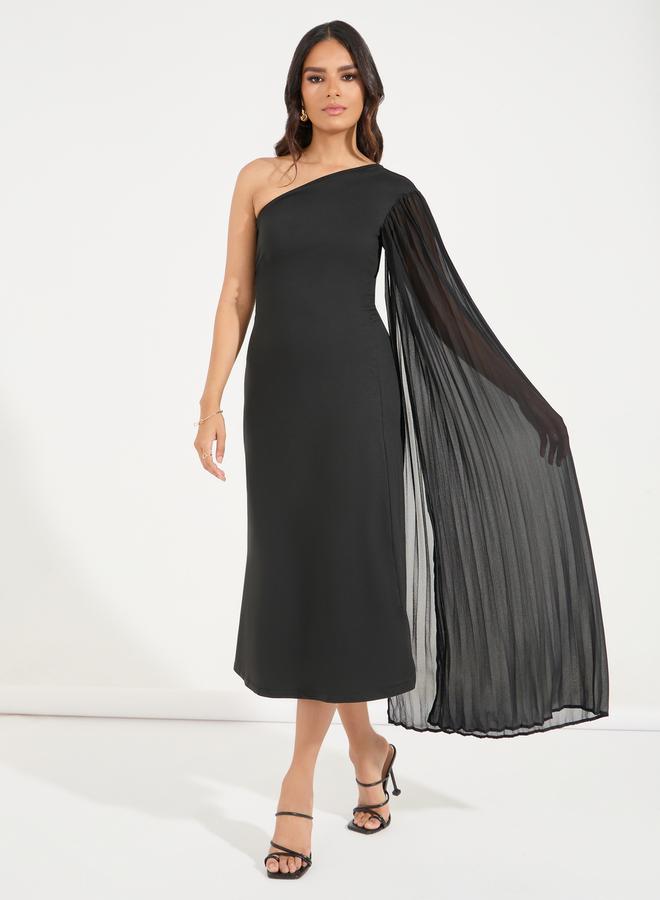 Styli One-Shoulder Midi Dress  - Image 4