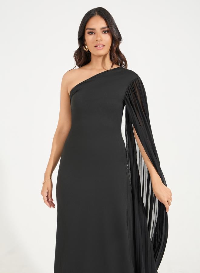 Styli One-Shoulder Midi Dress  - Image 2