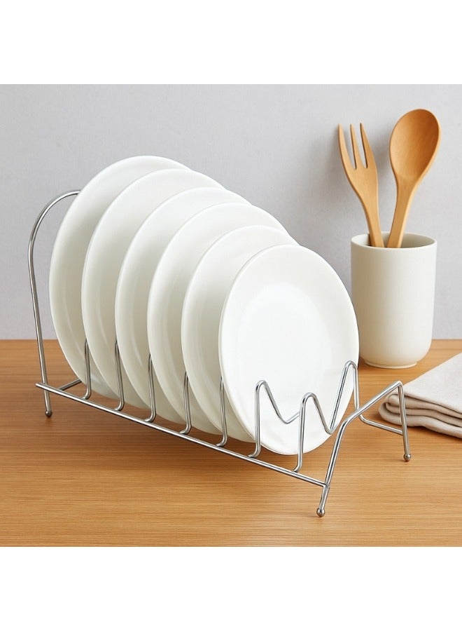 Stainless Steel 7 Parts Dishes Holder - Silver - Image 1