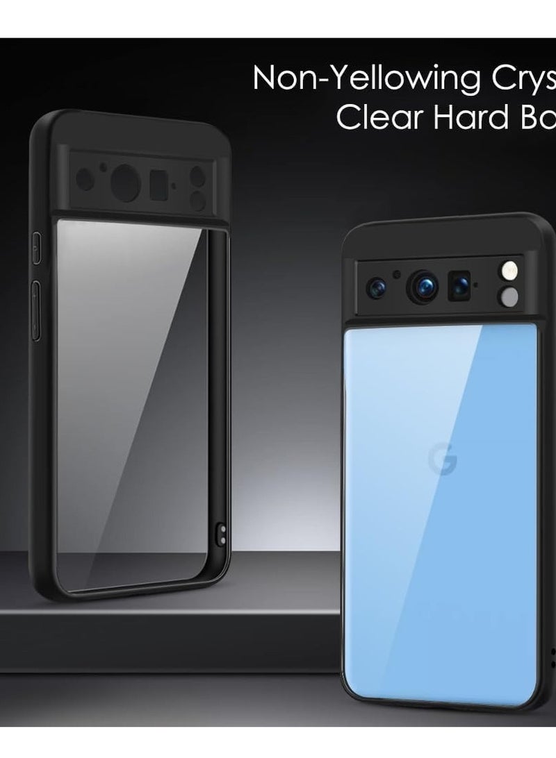 متوافق مع جراب Google Pixel 9، شفاف، مقاوم للصدمات من الدرجة العسكرية ومضاد للأصفر، جراب هاتف واقٍ نحيف وغطاء كامل من الصدمات مع واقي عدسة الكاميرا - أسود - Image 2
