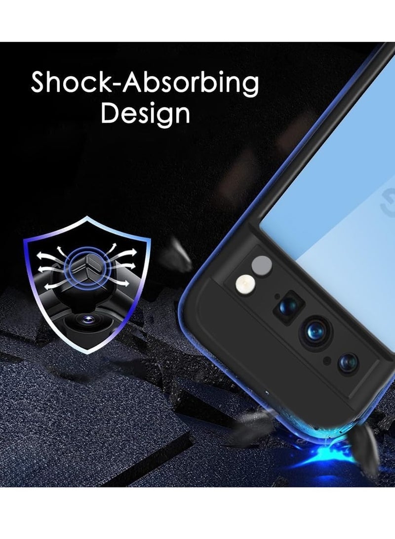 متوافق مع جراب Google Pixel 9، شفاف، مقاوم للصدمات من الدرجة العسكرية ومضاد للأصفر، جراب هاتف واقٍ نحيف وغطاء كامل من الصدمات مع واقي عدسة الكاميرا - أسود - Image 3