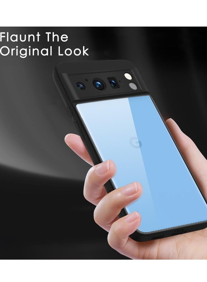 متوافق مع جراب Google Pixel 9، شفاف، مقاوم للصدمات من الدرجة العسكرية ومضاد للأصفر، جراب هاتف واقٍ نحيف وغطاء كامل من الصدمات مع واقي عدسة الكاميرا - أسود - Image 4