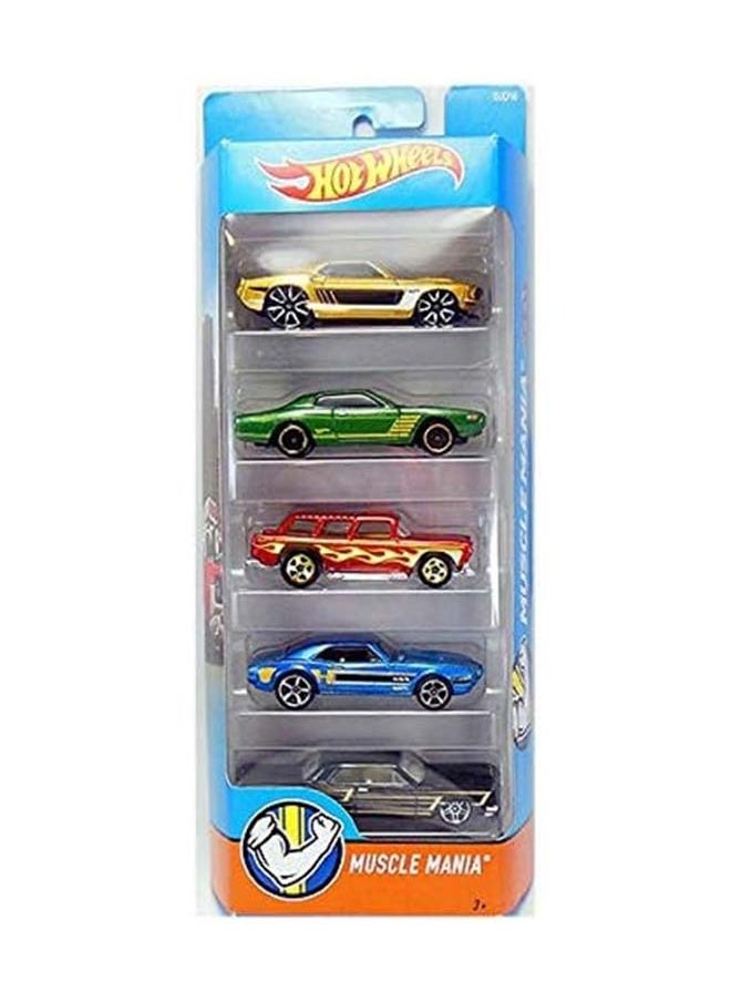Hot Wheels - Basic Car Pack Of 5 Assorted Designs & Colors Diecast 1:64 Scale Metal Cars Starter Collection - Image 1