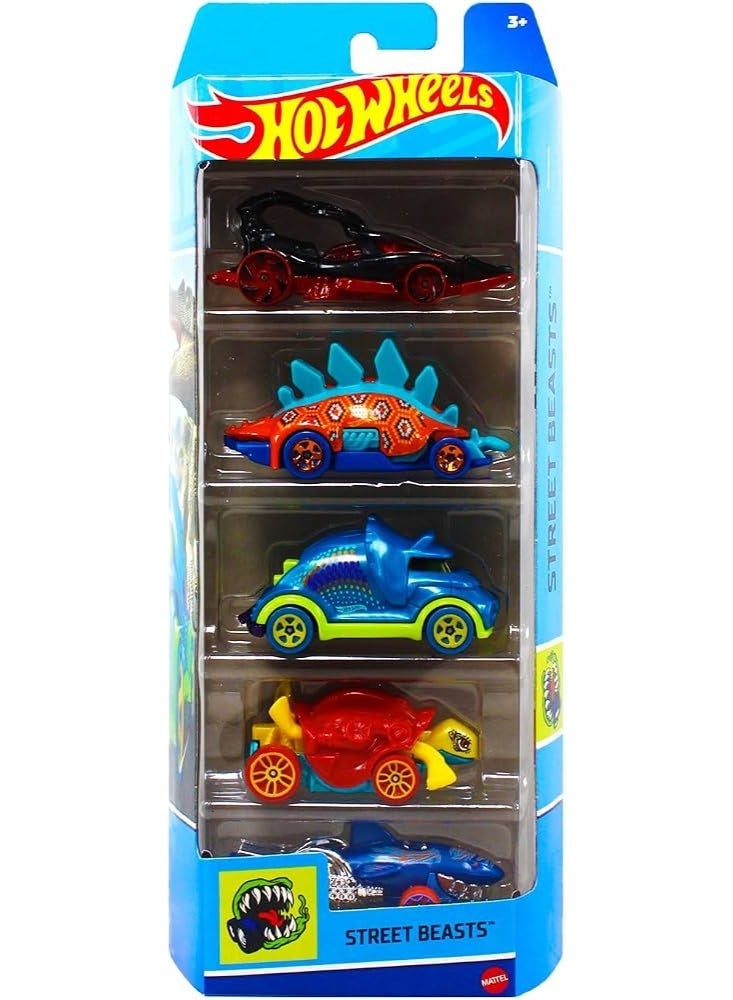 Hot Wheels Basic Car Pack Of 5 Assorted Designs & Colors Diecast 1:64 Scale Metal Cars Starter Collection – Die-Cast Toy Car for Kids & Collectors - Image 2