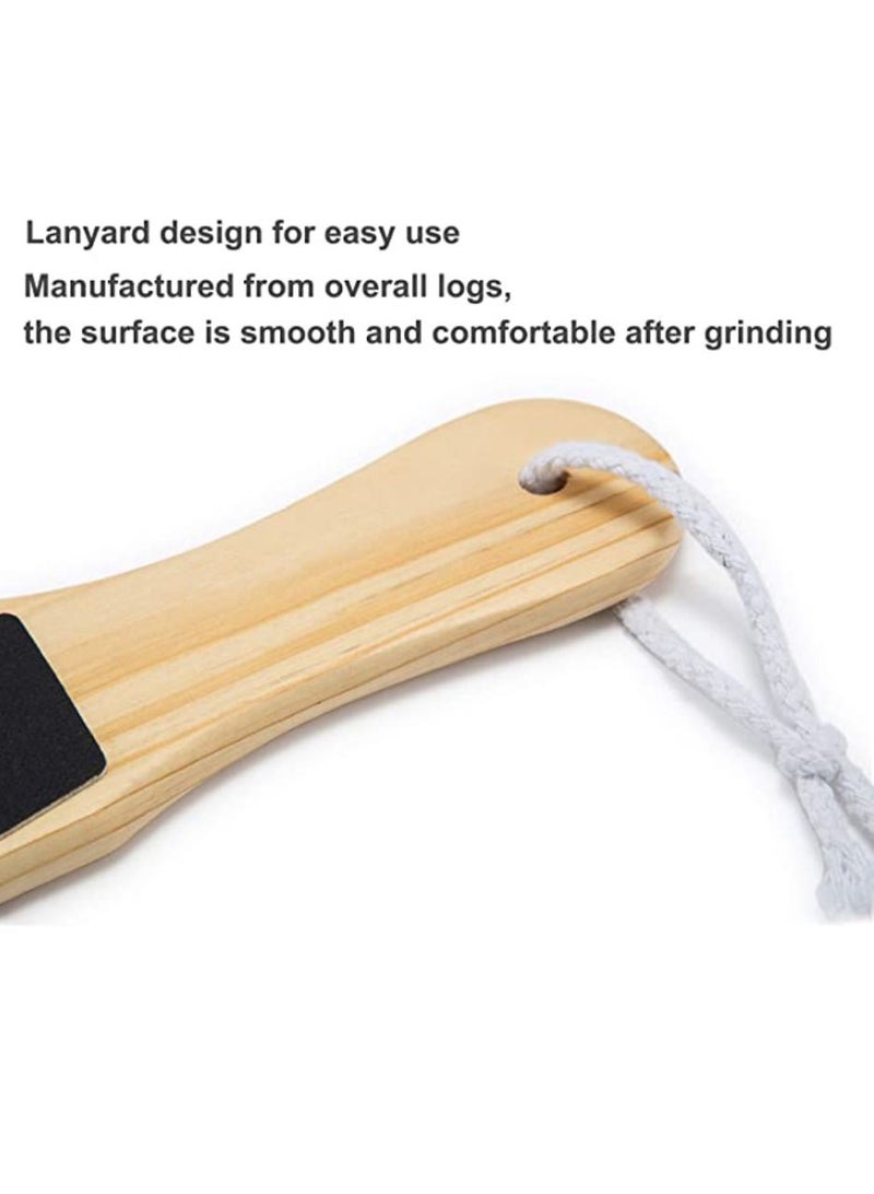 Yuwell Double Sided Foot File With Wooden Handle - Image 3