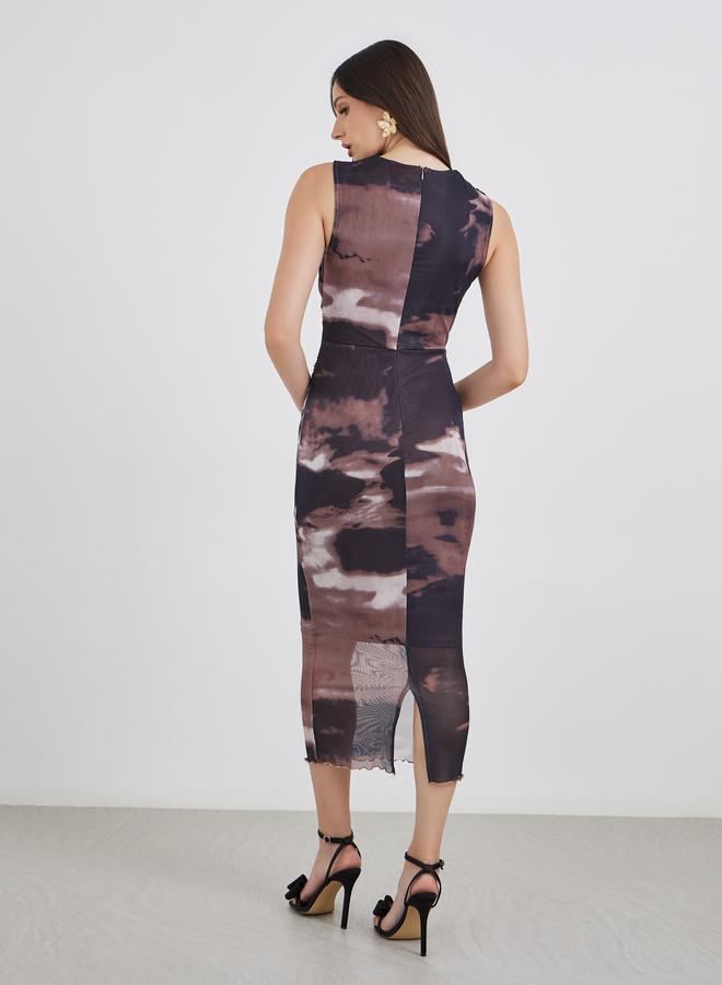 ستايلي فستان ميدي ضيق بدون أكمام - Image 5