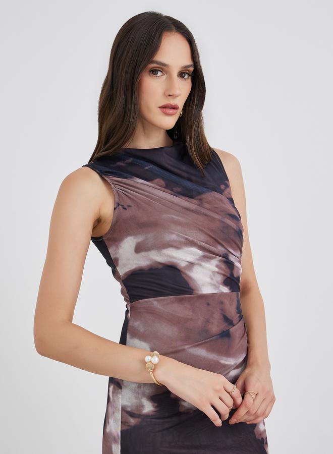 ستايلي فستان ميدي ضيق بدون أكمام - Image 3