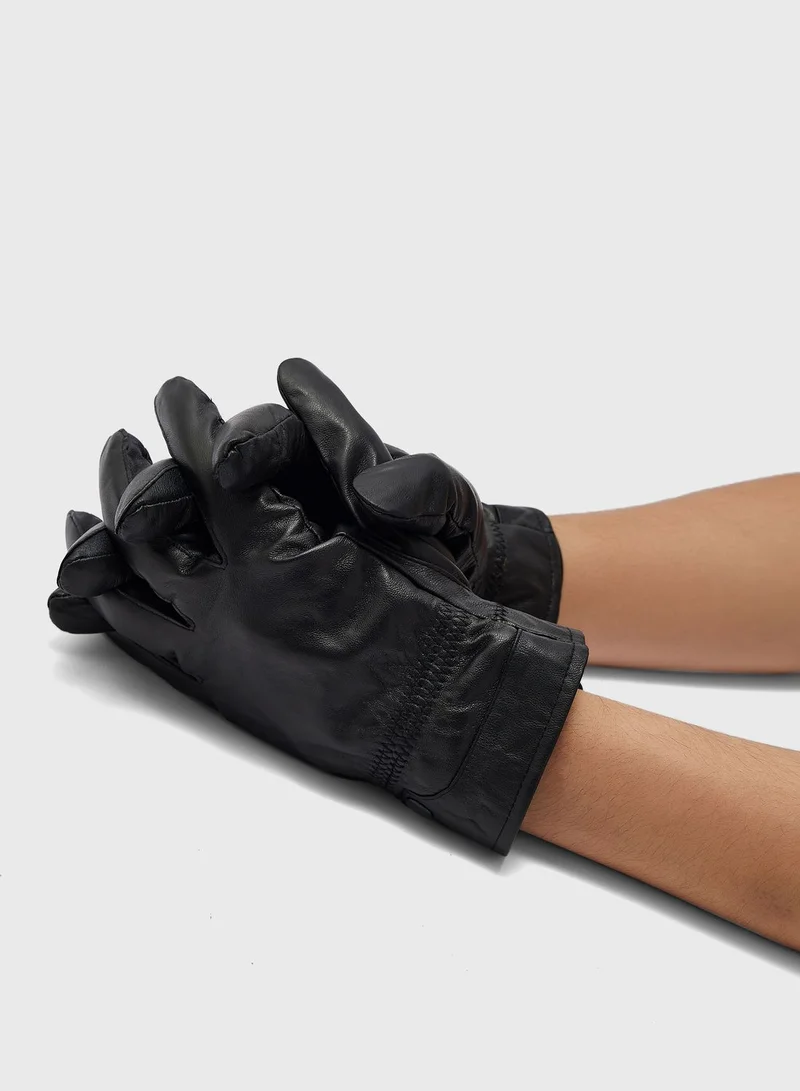 Robert Wood Genuine Leather Thinsulate Gloves