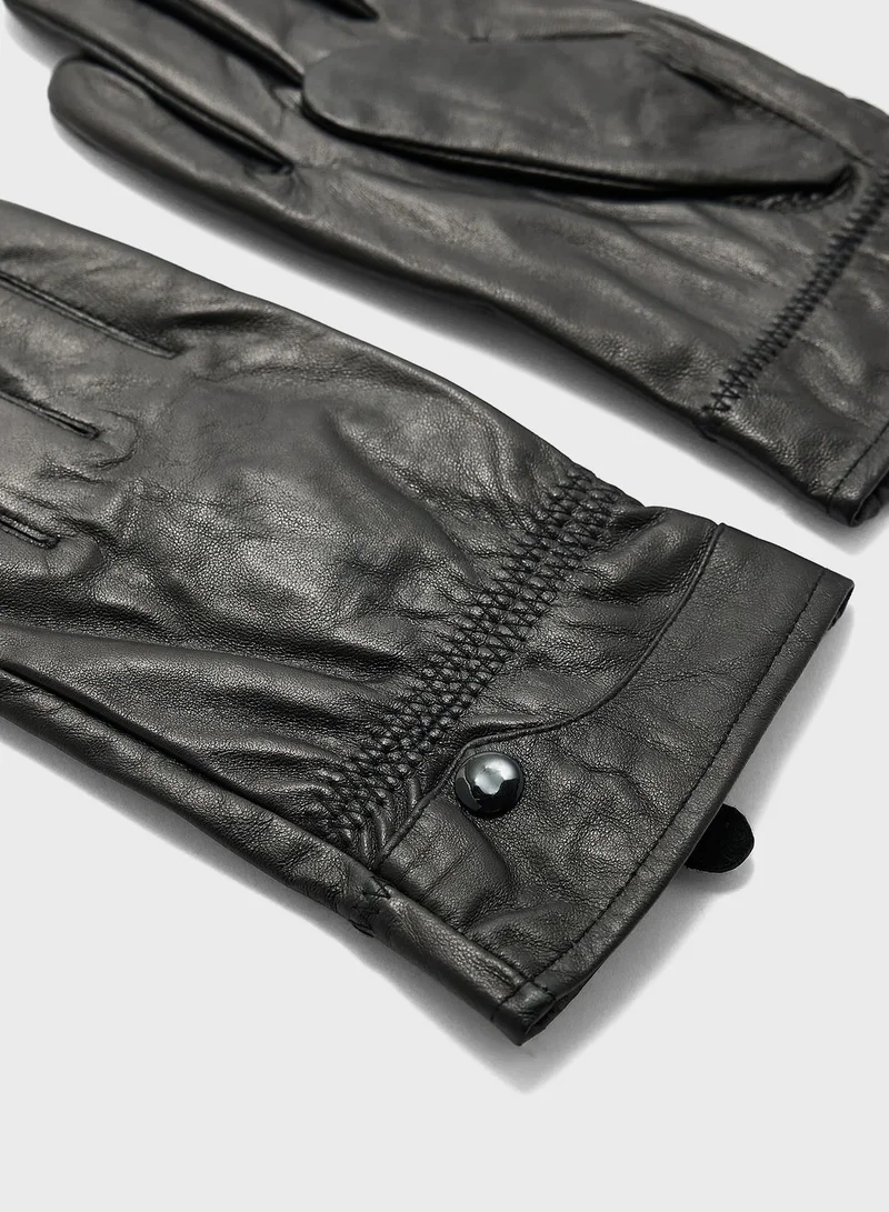 Robert Wood Genuine Leather Thinsulate Gloves