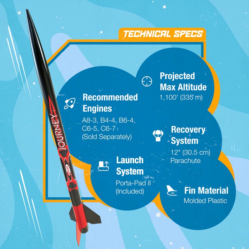 Estes 1441 Journey Launch Set, Beginner Rocket Model Kit for Ages 10+, Includes Launch Pad, Controller, and Parachute - Image 5