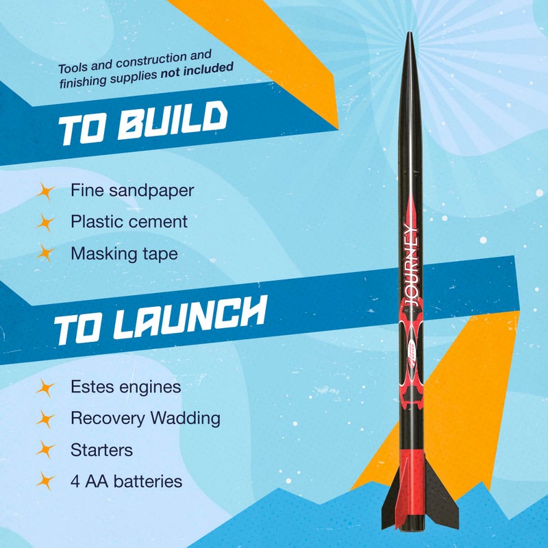 Estes 1441 Journey Launch Set, Beginner Rocket Model Kit for Ages 10+, Includes Launch Pad, Controller, and Parachute - Image 4