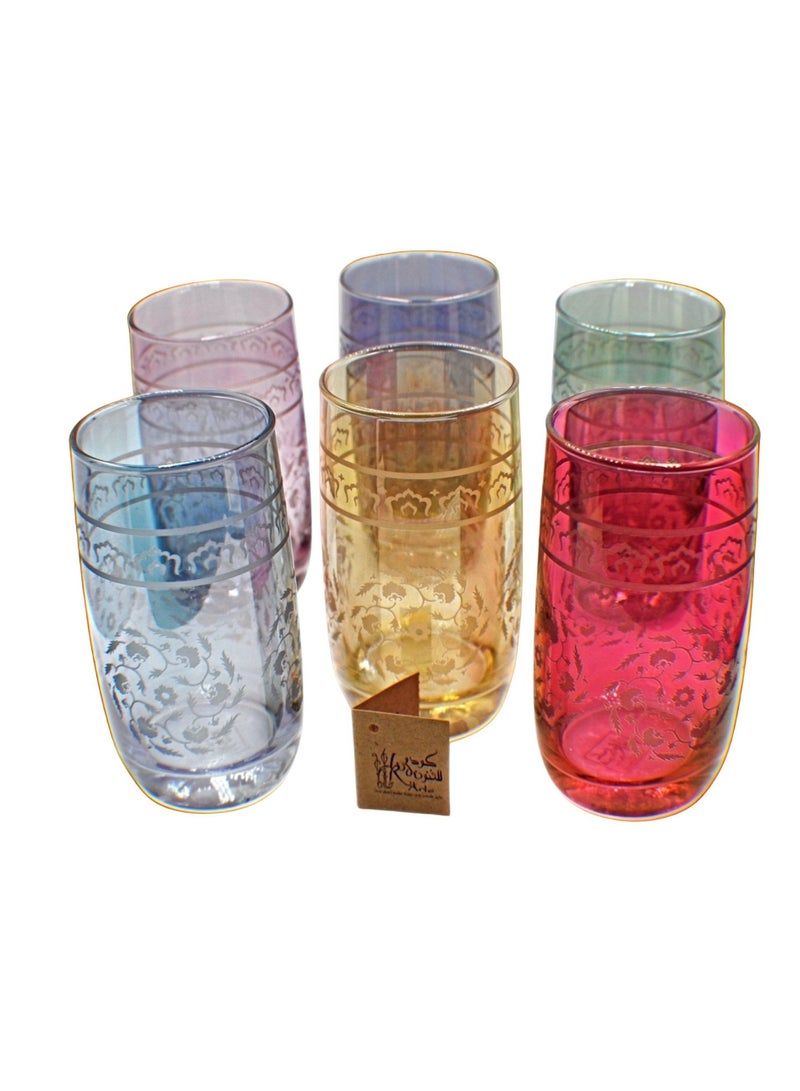 KuduArts Tumblers Glass Cups for Water Juice 6 Pieces - Image 1
