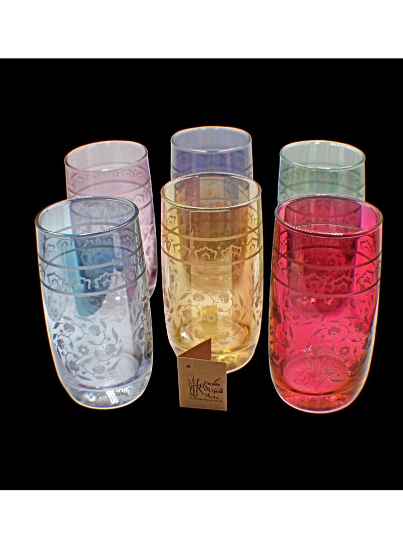 KuduArts Tumblers Glass Cups for Water Juice 6 Pieces - Image 2