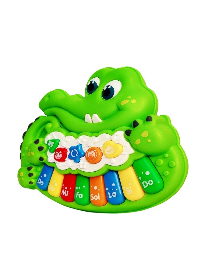 Webby Musical Crocodile Keyword Piano with Light & Animal Voice - Image 3