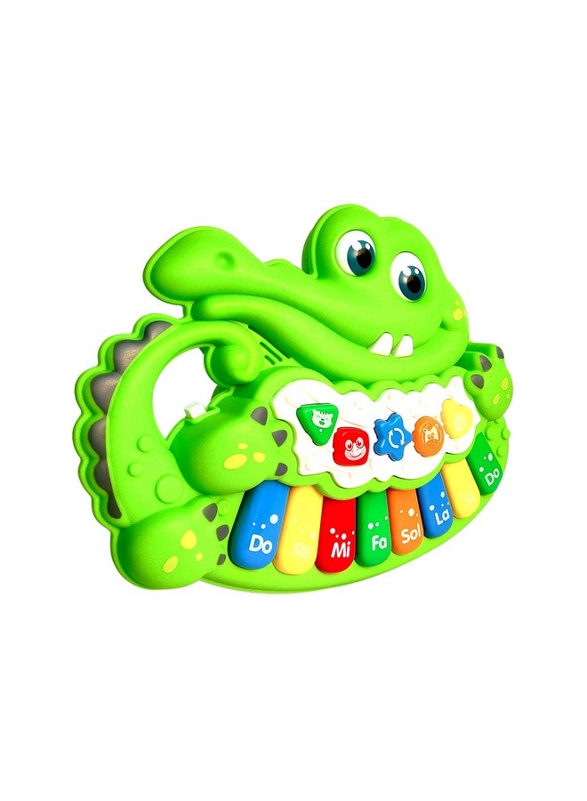 Webby Musical Crocodile Keyword Piano with Light & Animal Voice - Image 2