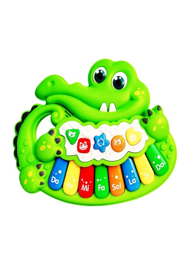 Webby Musical Crocodile Keyword Piano with Light & Animal Voice - Image 1