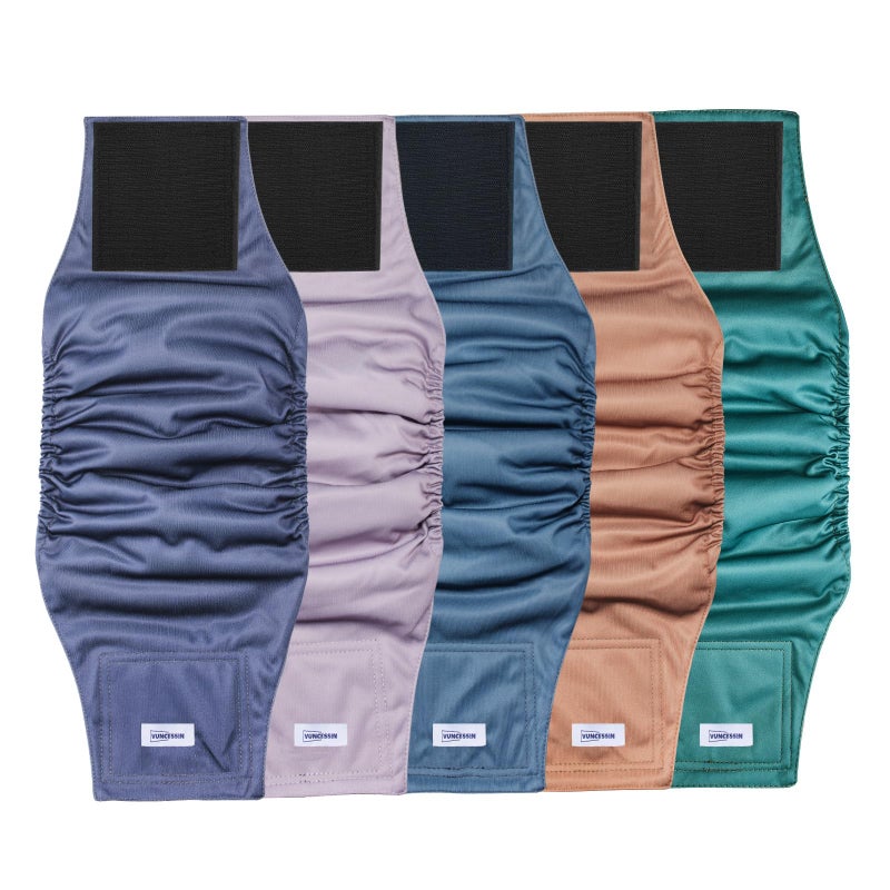 VUNCESSIN Reusable Dog Diapers Male, Premium Washable Belly Bands for Male Dogs Extra Small, Pack of 5, High Absorbing Male Dog Wraps for Doggie & Puppy in Incontinence or Excitable Urination and Training(XS) - Image 1