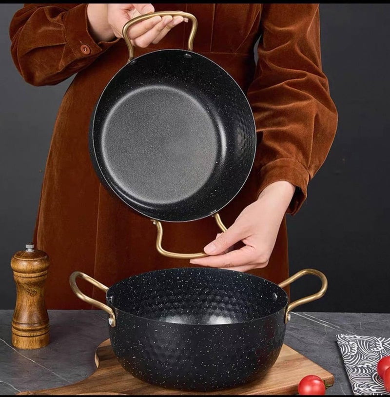 Granite Coated Stainless Cooking Pot - Safe, eco-friendly non-stick surface, rapid heat response, dishwasher safe, fits all cooktops in 16-20cm range (مقاس 16) - Image 4