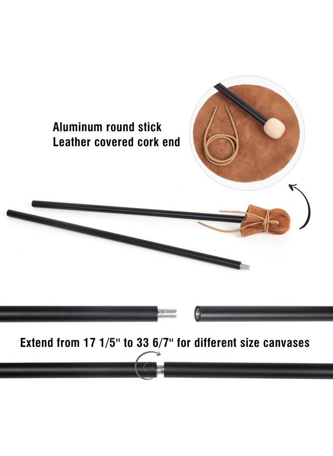 Falling In art Mahl Stick For Steadying Painter Hand 33 6/7 Inches In Length Aluminum Rod With Artificial Leather Artists Painting Hand Rest Tool  - Image 3