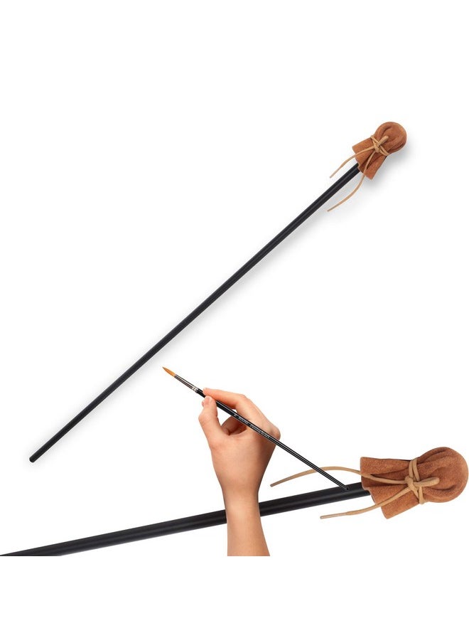 Falling In art Mahl Stick For Steadying Painter Hand 33 6/7 Inches In Length Aluminum Rod With Artificial Leather Artists Painting Hand Rest Tool  - Image 1