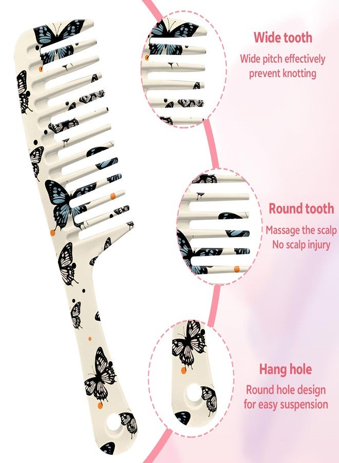 GABraden Wide Tooth Comb,Effortless Tangle Removal for Curly, Wet, Long Hair Wet,Cute Aesthetic Design for Women Men and Girls (Beige-09) - Image 3