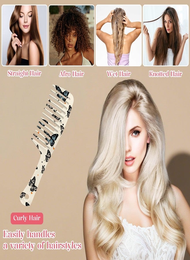 GABraden Wide Tooth Comb,Effortless Tangle Removal for Curly, Wet, Long Hair Wet,Cute Aesthetic Design for Women Men and Girls (Beige-09) - Image 4