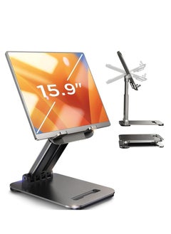 Tablet Stand for iPad Stand Holder Desk, Foldable iPad Pro Holder Portable Monitor Stand Travel Accessories, Home Office Desk Accessories for Men Gifts 2024 iPad Tab Kindle iPhone 4-15.9" Black - pzsku/ZA409D15C329F00C179CFZ/45/_/1738413471/b1a767f1-b307-4a19-9b6c-996cf1ef295d