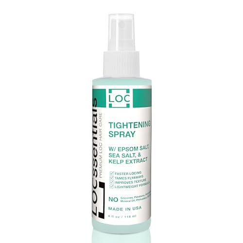 LOCssentials Sea Salt Tightening Spray for Locs Faster Locking for Dreadlocks Starter Locs Twist Braid Spray with Kelp Extract