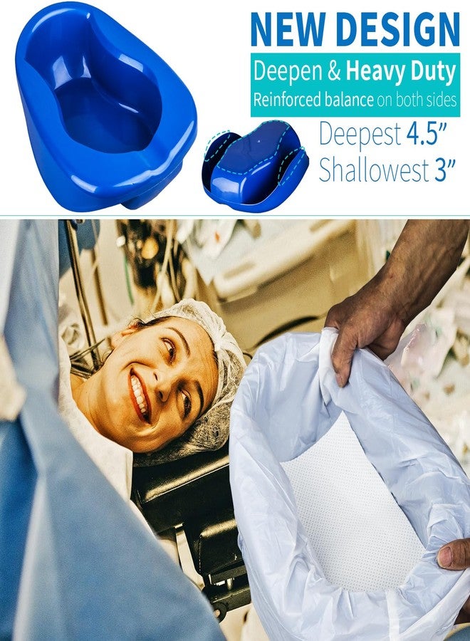 MINIVON Bed Pan Set with Heavy-Duty Bedpan, 45 Disposable Liners, 45 Absorbent Pads & 100 Gloves - Pack 45 Count, Bedpan for Men,Women Females, Bedpan Kit for Elderly, Bedridden, Post-Op Home & Hospital Care - Image 3