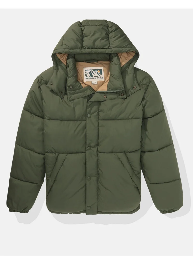 امريكان ايجل Zip Through Puffer Jacket