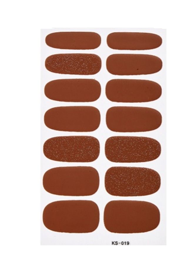 Generic 14-Pieces Fashion False Nails Sticker 