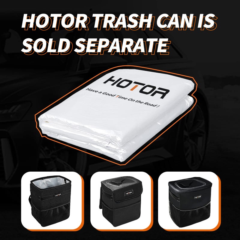HOTOR Car Trash Bags, Liner Refills (50-Pack), (Trash Can is not Included) - Image 3