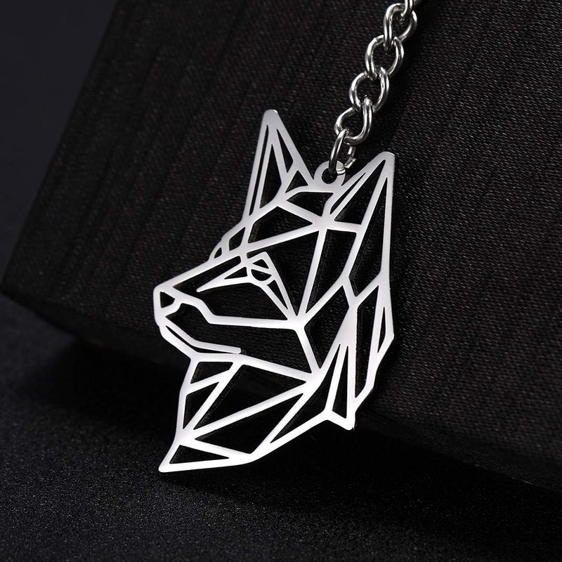 VASSAGO VASSAGO Stainless Steel Hollow Out Animal Keychain Backpack Car Purse Keys Accessories Purse Charm Key Ring for Men and Women (3pcs, silver)  - Image 5