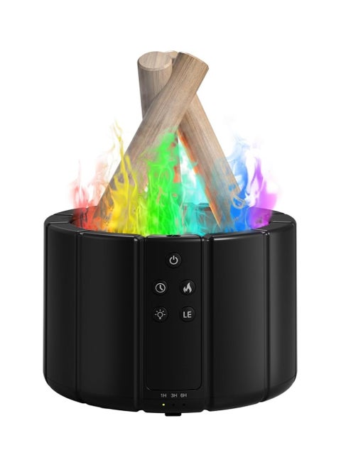 Simulated Campfire Diffuser, 250ml Essential Oil Diffuser with Remote Control, 7Colors Night Light Ultrasonic Aroma Diffuser & Cool Mist Humidifier,Timer (1/3/6H), Auto-Off Protection, Type-c Cable