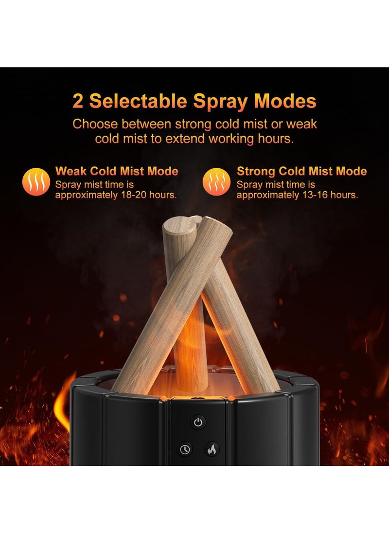 Generic - Simulated Campfire Diffuser, 250ml Essential Oil Diffuser with Remote Control, 7Colors Night Light Ultrasonic Aroma Diffuser & Cool Mist Humidifier,Timer (1/3/6H), Auto-Off Protection, Type-c Cable - Image 1
