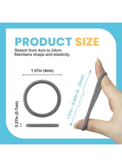 HOYOLS HOYOLS Soft Thick Seamless Soft Hair Ties, Ponytail Scrunchies Head Bands No Damage Crease for Women Girls Kids Ponytail Holder 100 Pieces (Brunette Brown Set)  - Image 4