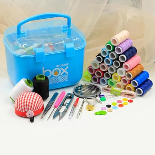 Styxon Multipurpose Portable Storage Box for Kids Sewing Machine Box, Medicine Pill, Children's Toys, Crafts, Arts Supplies, Office Supplies | Plastic | Pack-1 (Blue) - Image 2