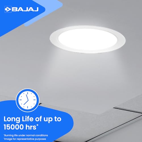 Bajaj Plastic Ivora 12W Recessed Down Light for Ceiling| False Ceiling Required|Cut Out-4 Inch|Cool Day Light|Energy Efficient|2 KV Surge Protection|for Home,Living Room,Bedroom,Kitchen - Image 5
