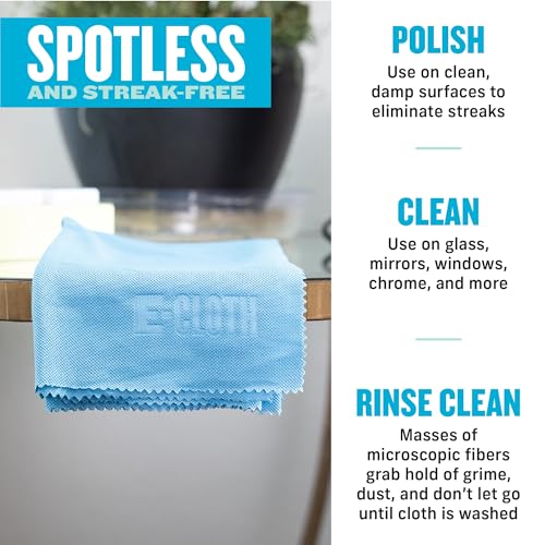 E-Cloth Microfiber Cleaning Cloths for Glass & Polishing - Lint-Free Polishing Cloth, Glass Cleaning Cloth for Windows, Cars, Mirrors, and More - 4-Pack of Assorted Color Microfiber Cloths - Image 3