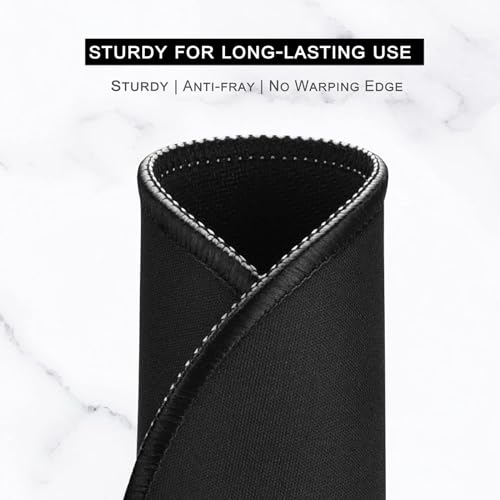 Hsurbtra Mouse Pad, Premium-Textured Small Round Mousepad 8.7 x 8.7 Inch Black, Stitched Edge Anti-Slip Waterproof Rubber Pretty Cute Computer Mat for Office Home Gaming Laptop Men Women Kids - Image 4