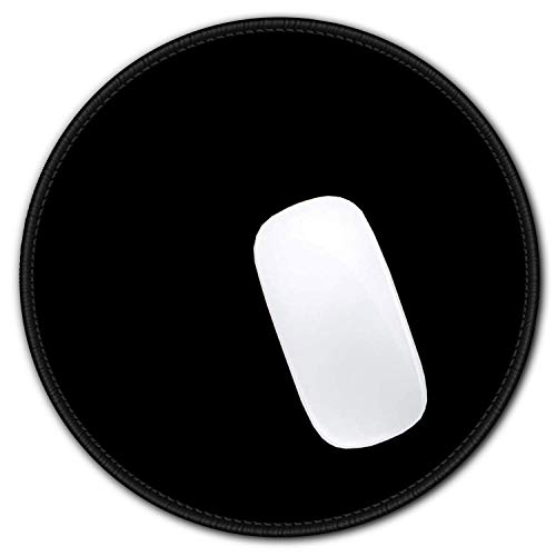 Hsurbtra Mouse Pad, Premium-Textured Small Round Mousepad 8.7 x 8.7 Inch Black, Stitched Edge Anti-Slip Waterproof Rubber Pretty Cute Computer Mat for Office Home Gaming Laptop Men Women Kids - Image 1