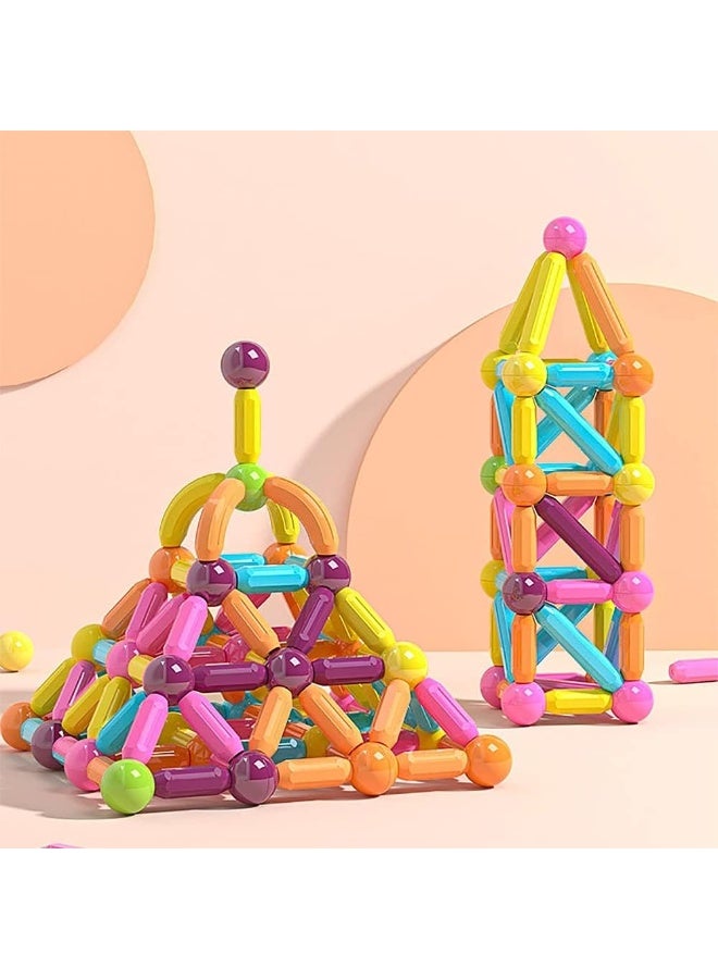 ماجنيتك 42 قطعة من مكعبات البناء المغناطيسية، ألعاب مغناطيسية مونتيسوري للأطفال الصغار، ألعاب تعليمية STEM للأولاد والبنات، ألعاب إبداعية للأطفال، مادة ABS، غير سامة، للأعمار من 3 سنوات فما فوق - Image 3