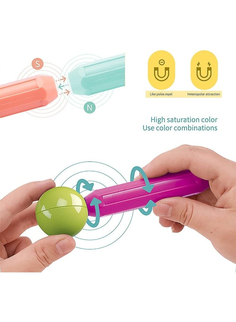 ماجنيتك 42 قطعة من مكعبات البناء المغناطيسية، ألعاب مغناطيسية مونتيسوري للأطفال الصغار، ألعاب تعليمية STEM للأولاد والبنات، ألعاب إبداعية للأطفال، مادة ABS، غير سامة، للأعمار من 3 سنوات فما فوق - Image 5