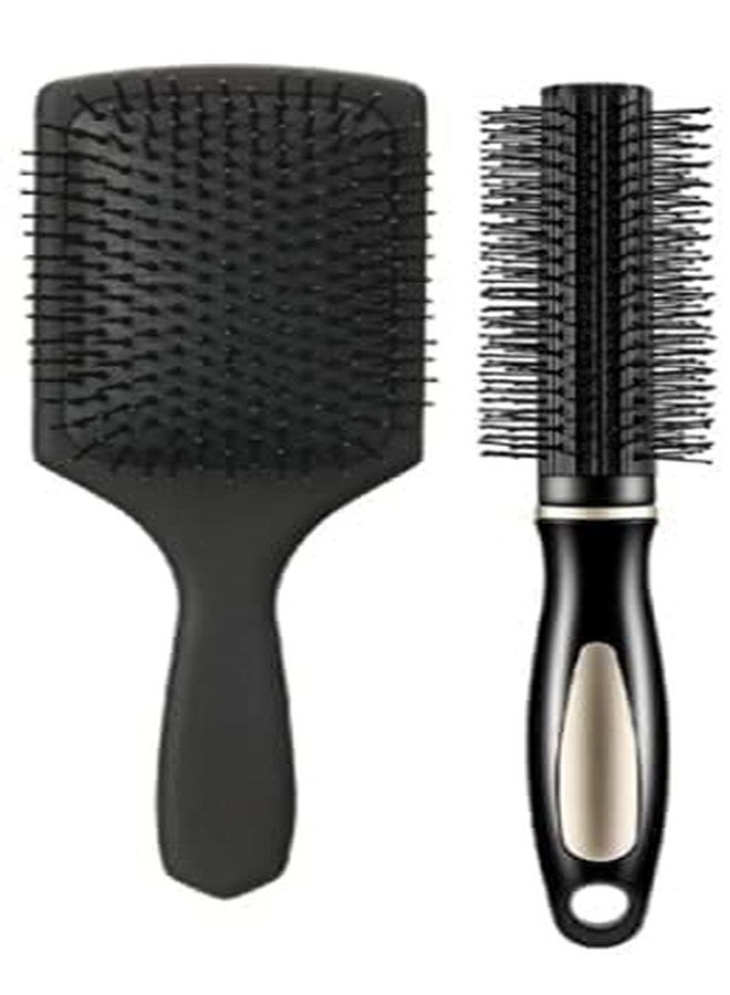 LOVHIDE 2 Pieces Hair Brush Comb Set, Paddle Hair Brush, Detangling Brush, 1 Airbag Massage Comb, 1 Roller Brush Comb - Image 3