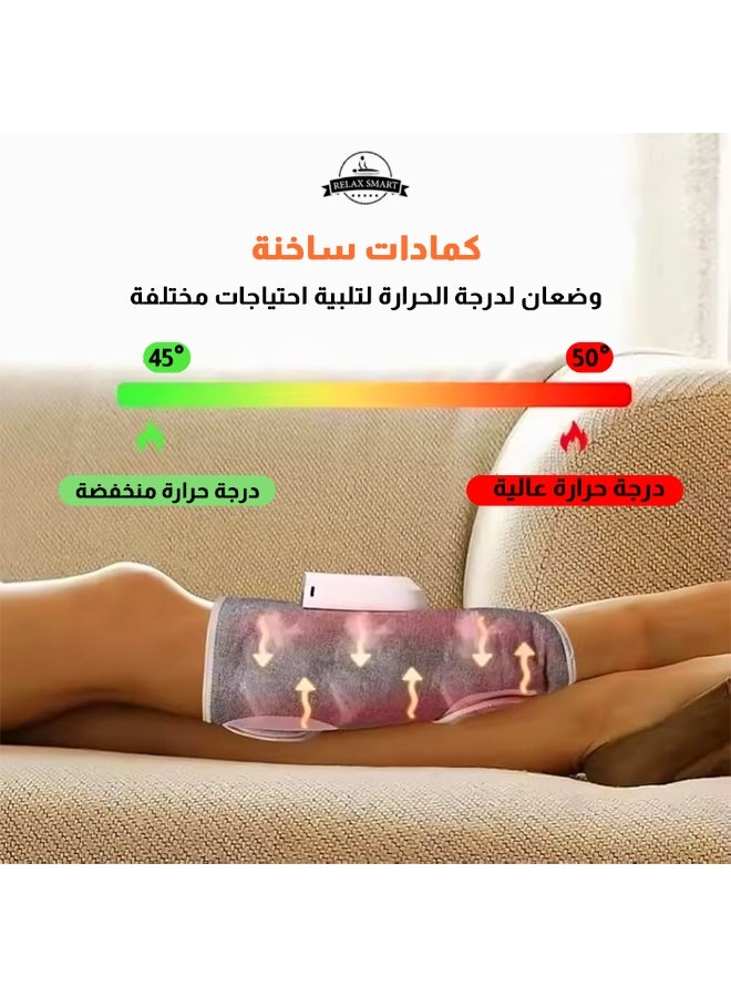 Relax Smart Leg & Calf Massager with Air Compression and Heat – Cordless Circulatory Massage Device for Pain Relief, 3 Modes & 3 Intensity Levels, Ideal Relaxation Gift for Men & Women - Image 5