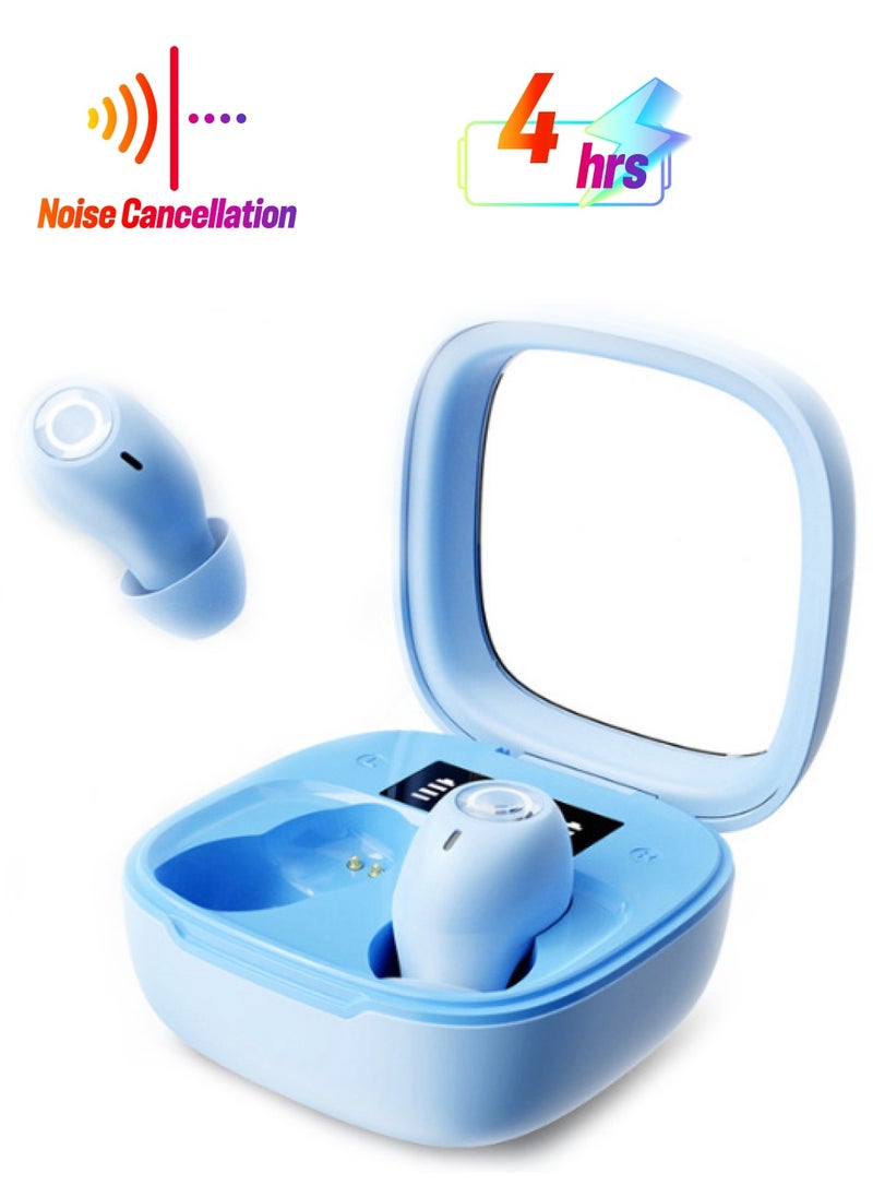 Generic X5 Bean Style Wireless Sports In-Ear Bluetooth Earbuds Mini Transparent For Games Noise Reduction Blue 